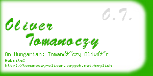 oliver tomanoczy business card